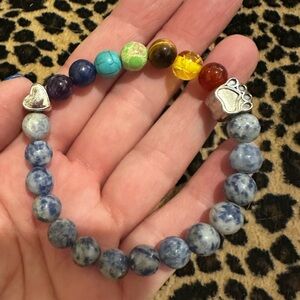 Multicolor Beaded Rainbow Bridge Bracelet